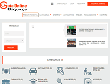 Tablet Screenshot of guiaonlinebiguacu.com.br